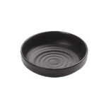 D155 FROSTED BLACK ROUND MELAMINE SAUSE DISH 9X2.6CM