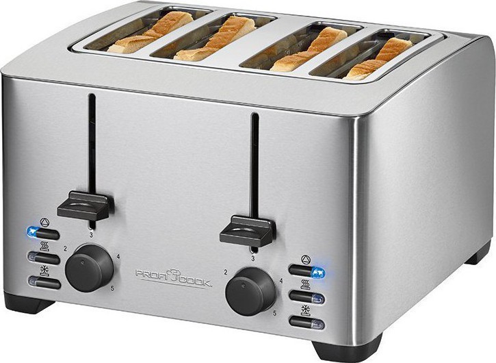 PC-TA 1252 INOX TOASTER 4 ΘΕΣΕΩΝ 1500W PROFI COOK