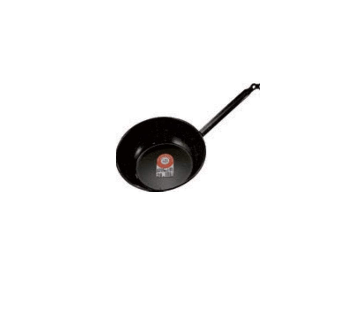ENAMELLED CARBON STEEL DEEP PAN D. 16 WITH HANDLE