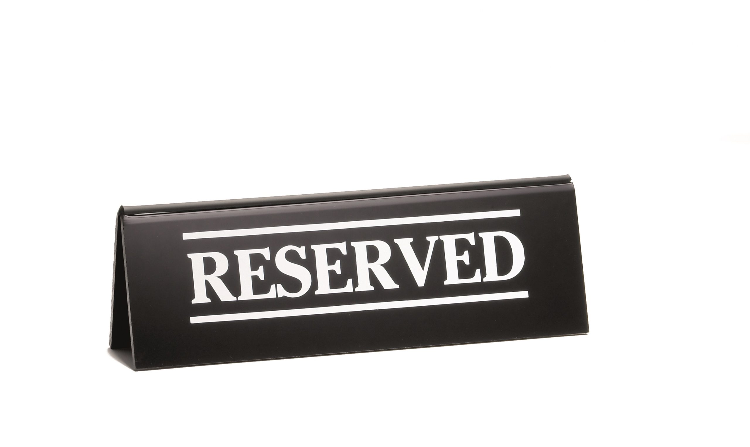 2060A ΤΑΜΠΕΛΑΚΙ ΡΕΖΕΡΒΕ/ RESERVED 15*5cm ΜΑΥΡΟ TABLECRAFT