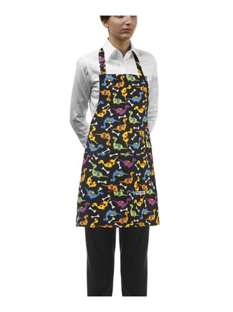 Short Bip Apron with pocket DINO 70x70 cm 100% COTTON - EGO CHEF