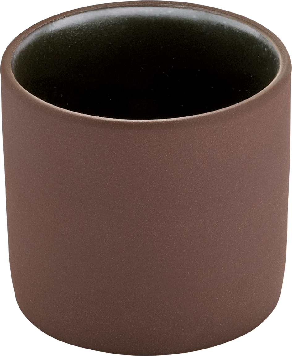 PLAYGROUND 2in1 ARTISAN  Φλυτζάνι χωρίς χέρι/ Πλατώ  0.2L ΚΑΦΕ/ΜΑΥΡΟ stoneware