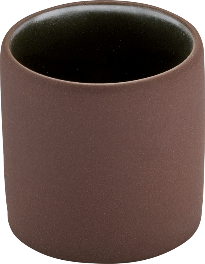 PLAYGROUND 2in1 ESPRESSO CUP / PLATEAU  0.09L   BROWN/BLACK  stoneware