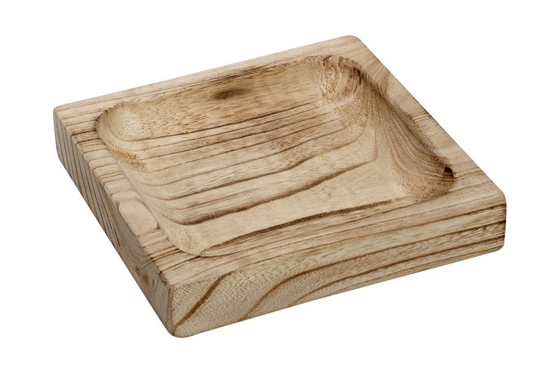 WOODEN SERVING PLATTER SQUARE  21Χ21Χ4ΕΚ