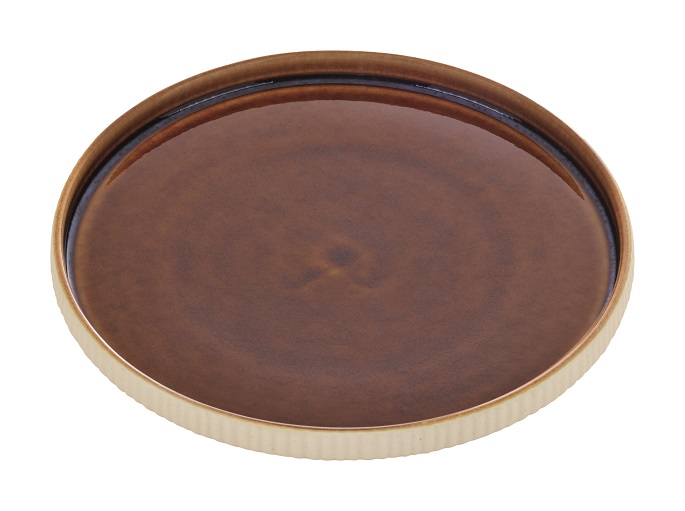 PLAYGROUND NARA BROWN Plate Flat Relief 21cm