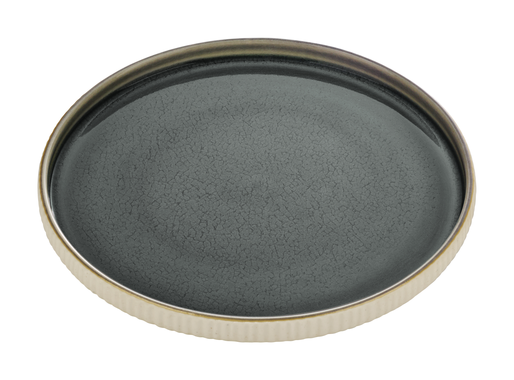 PLAYGROUND NARA GREY Πιάτο Ρηχό Στρογγυλό Relief 27cm