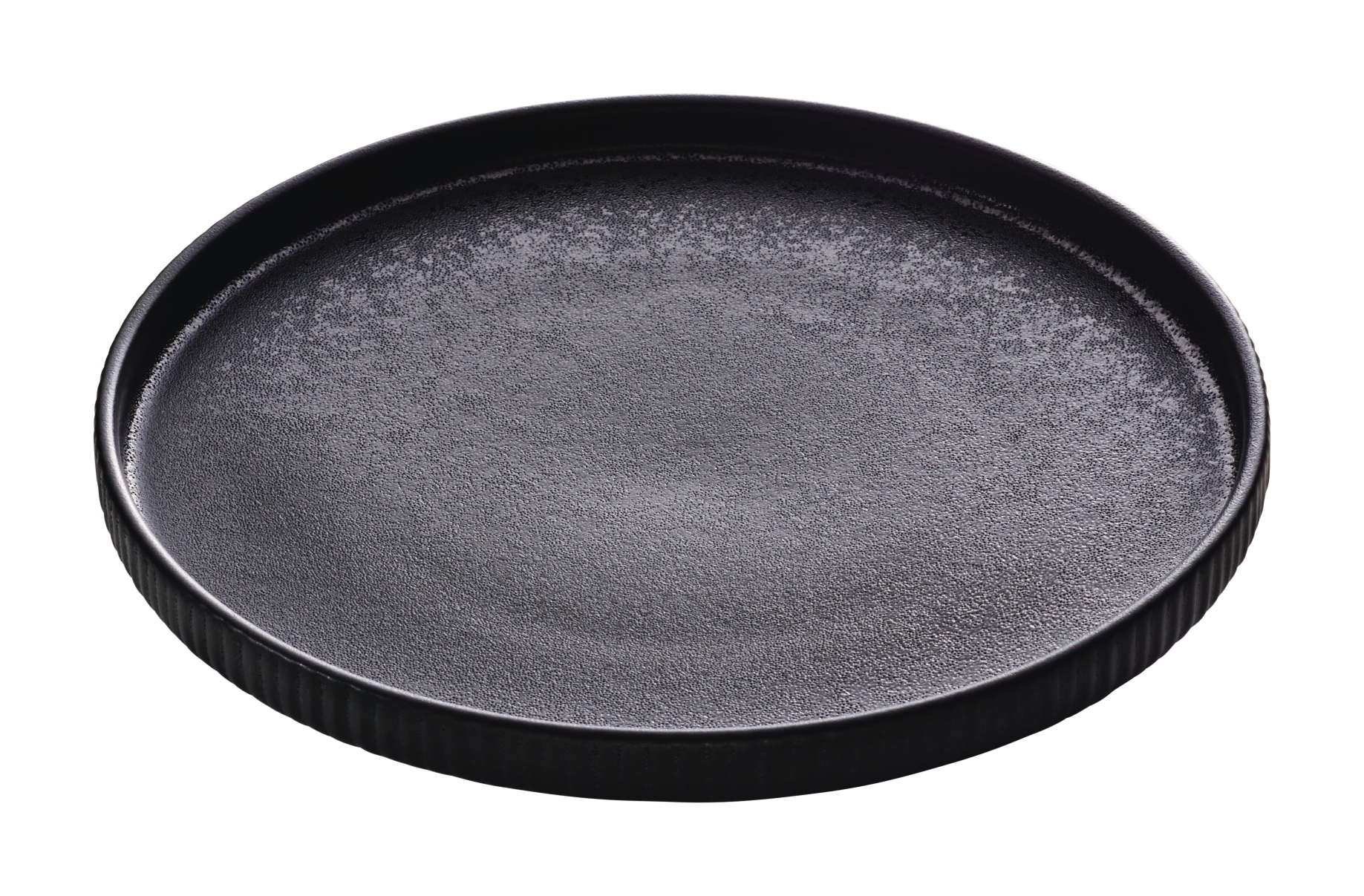 PLAYGROUND NARA BLACK Πιατο Ρηχό Στρογγυλό Relief 27cm