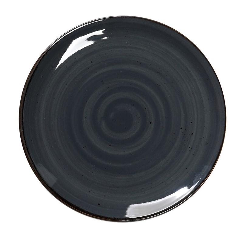 DINNER PLATE FLAT GREY 26.5X2.5CM