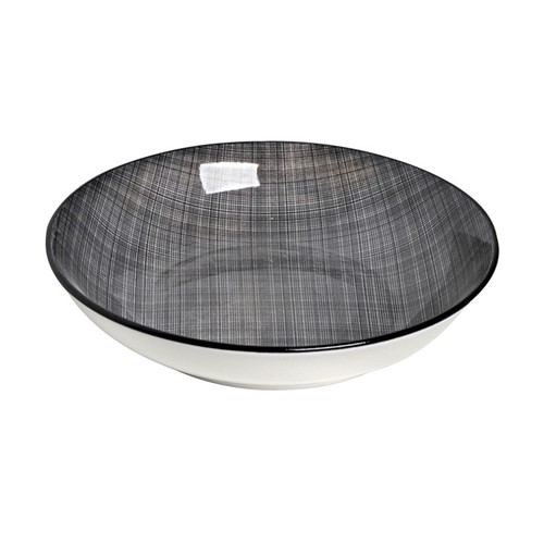 DEEP PLATE PLAID BLACK 21CM