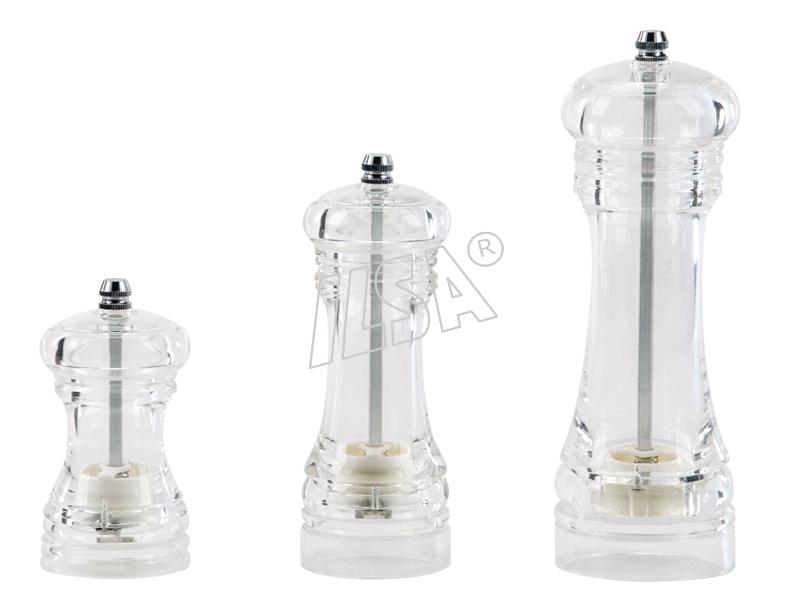 PEPPER/SALT MILL ACRYLIC WITH CERAMIC GRINDER 30CM ILSA ITALY