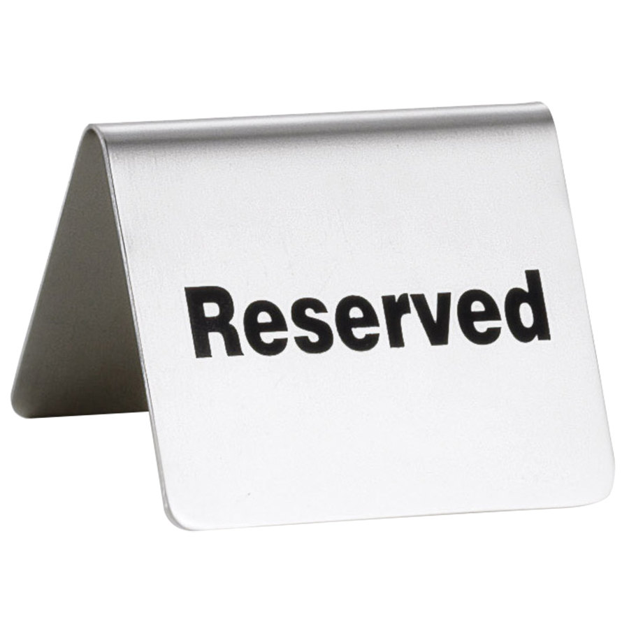 B9 Σταντ ΙΝΟΧ RESERVED 6X5X5cm S/S TABLECRAFT