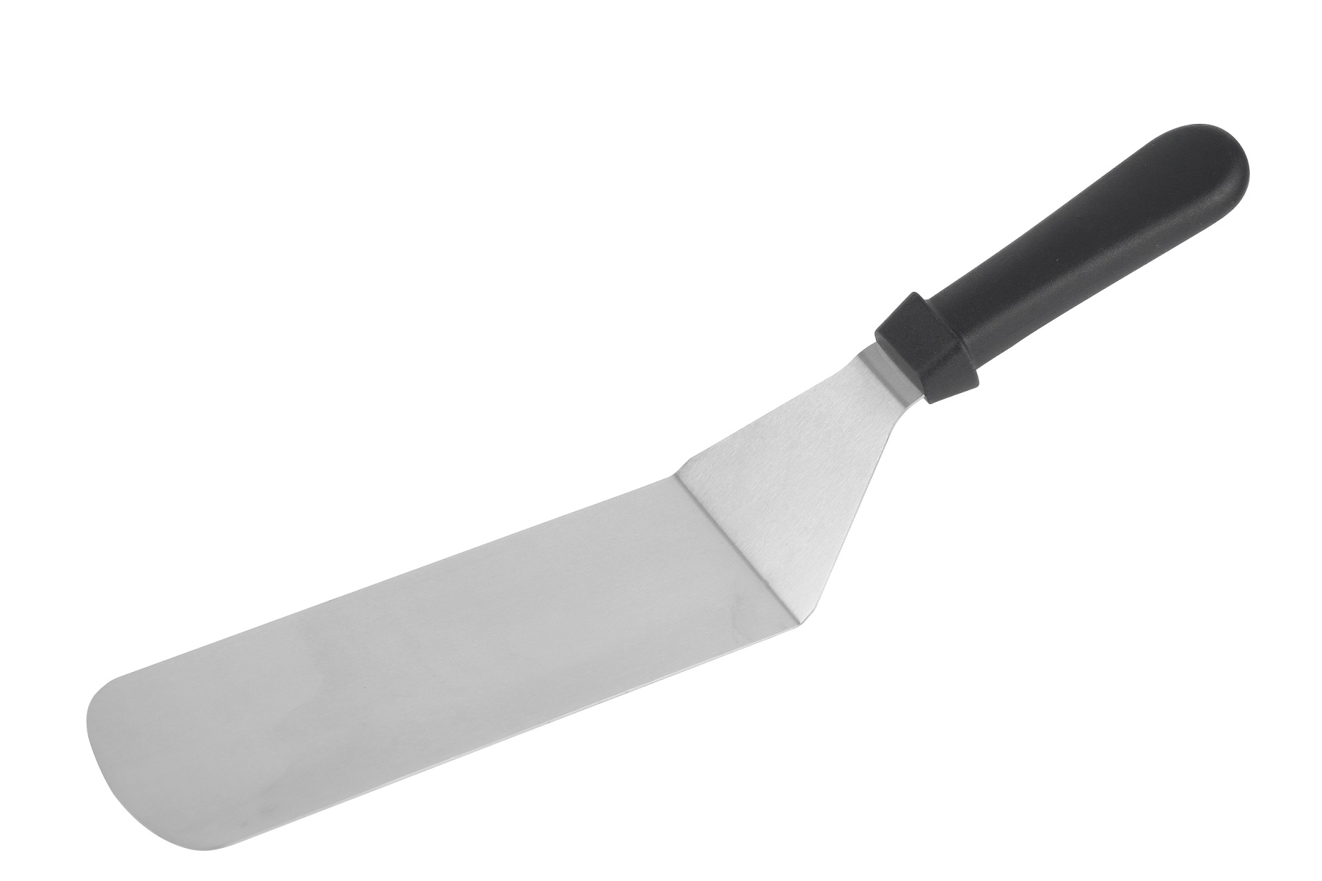 FLEXIBLE TURNER SPATULA 20Χ8cm WITH BLACK PP HANDLE STAINLESS STEEL SS430