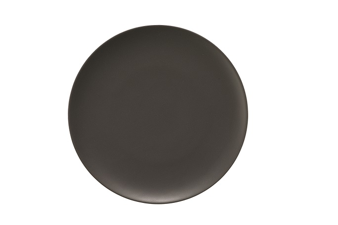 POTTERY 63048 PLATE FLAT COUPE 26cm BLACK MATTE  SCHONWALD