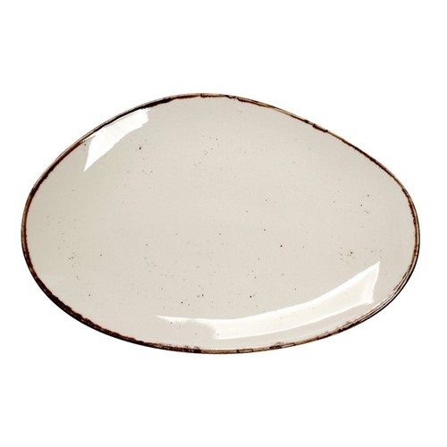 OVAL PLATE CREME 36X24.5X2.5CM