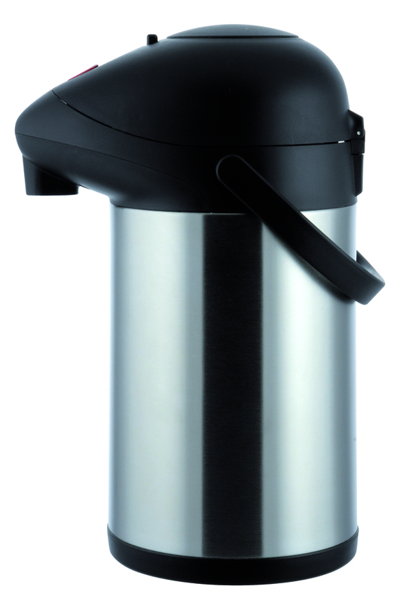 Airpot with pump action pouring mechanism 3,5lt - Stainless steel - ABS ILSA Italy