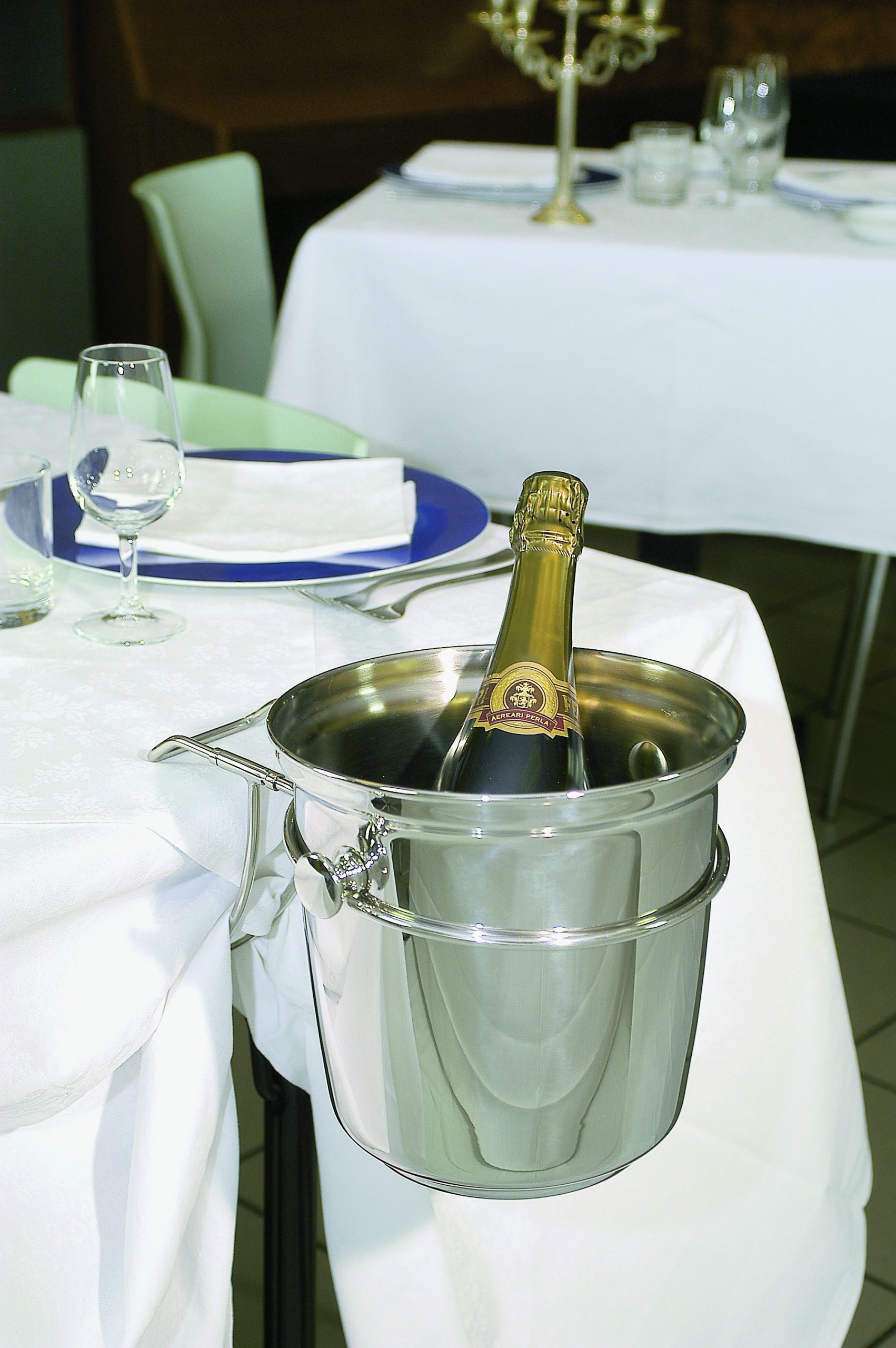 Folding wine bucket holder   18/10 ILSA Italy
