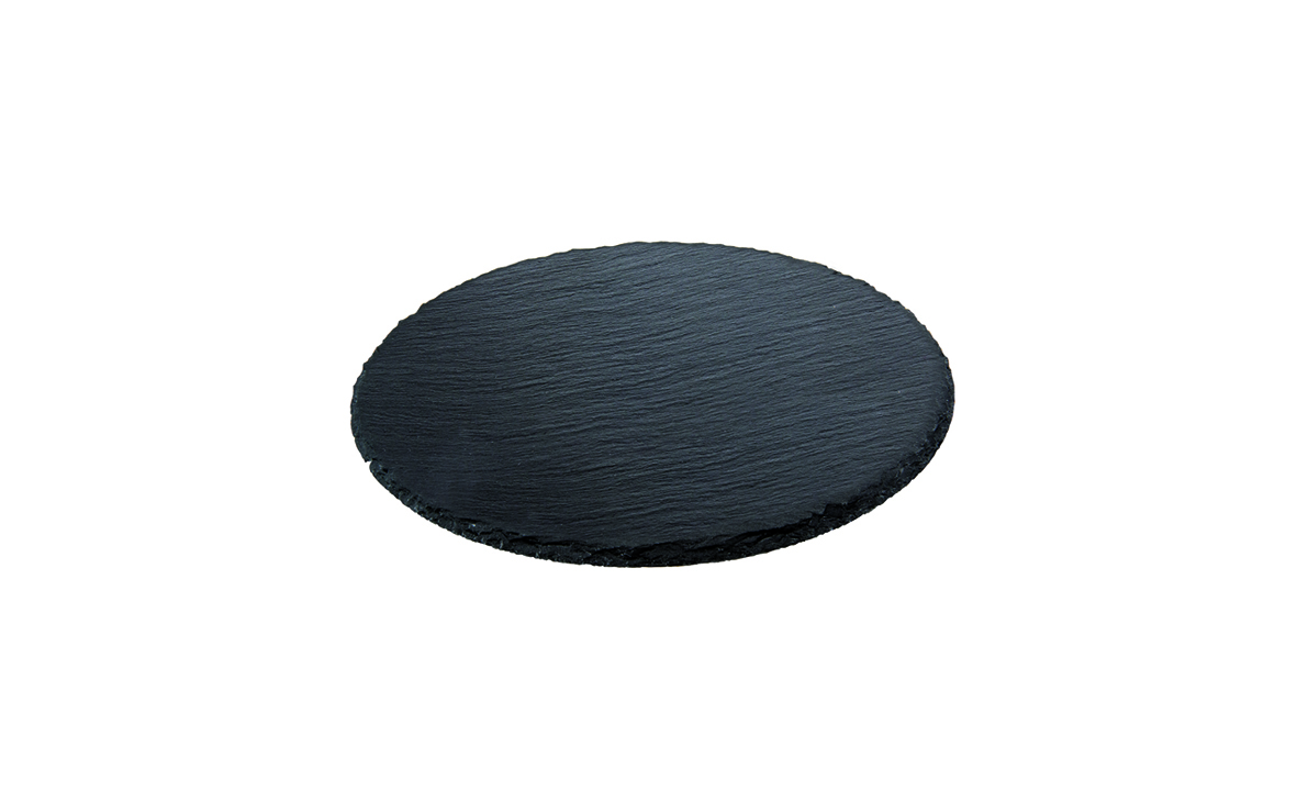 4 piece set 10cm - Round natural Slate Appetizer/Coaster Set ILSA Italy