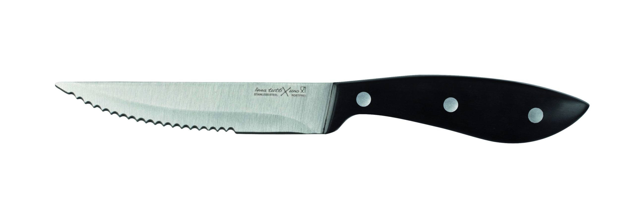 Jumbo steak knives with half serrated blade & riveted handle 11,5cm – Tempered stainless steel blade - POM handle ILSA Italy