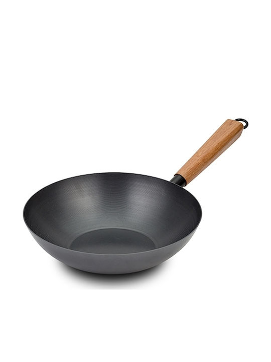 STEEL WOK DEEP FRYING PAN NON STICK 28CM FP-511LJ 2mm