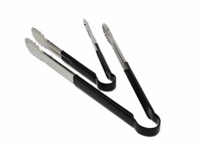 INOX TONGUES WITH BLACK HANDLE 40EK