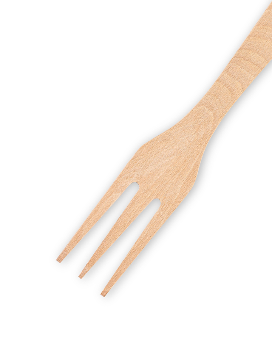 WOODEN SERVING FORK 30X40CM