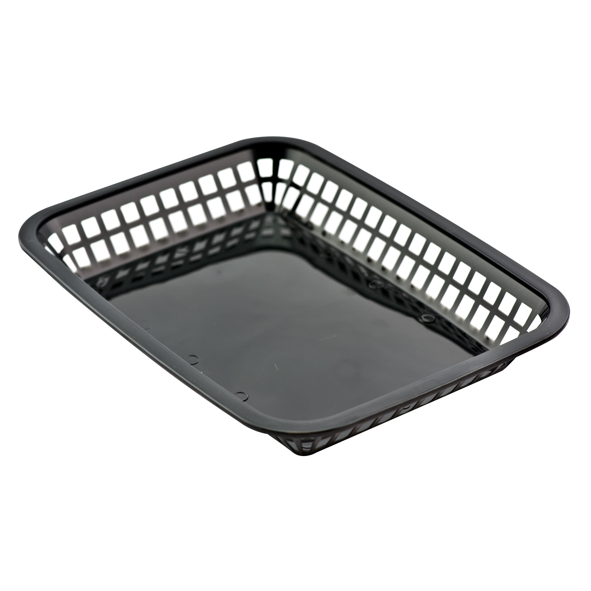 1077BK RECTANGULAR BASKET 27*20*4cm BLACK TABLECRAFT