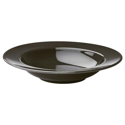 DEEP PLATE DARK GREY SPAGHETTI 25.5X4.5CM