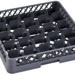 PLASTIC DISH WASHER  BASKET 25 SLOTS GREY  50X50Χ10cm PP