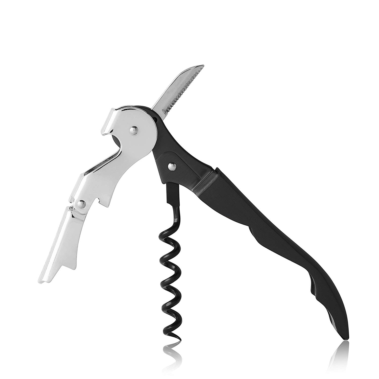 hrcbjw80304000022 DOUBLE REACH CORKSCREW BLACK 12CM SS430 - Image 1