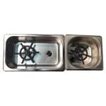 GLASS RINSER 1/6  S/S INCLUDES FLEXIBLE TUBE 1METERX 2PCS 17.5X16.5X6.8CM