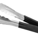 STAINLESS STEEL SERVING TONGS 40M WITH BLACK HANDLE SS201 T=1.0mm