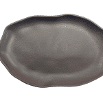 ORGANIC BLACK MATTE ΠΙΑΤΕΛΑ ΟΒΑΛ STONEWARE 30X20CM Ν.4412 BRAZIL