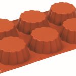 PASTRY SILICONE MOULD 6 CONICAL SHAPED SLOTS 30×17.5x3cm