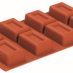 PASTRY SILICONE MOULD 8 RECTANGULAR SLOTS 30×17.5x3cm