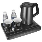 LIFE WELCOME GRAPHITE WELCOME TRAY ΜΑΥΡΟΣ ΔΙΣΚΟΣ ΜΕ ΒΡΑΣΤΗΡΑ 1.0L, 1650W και 2 κούπες - Image 3
