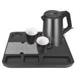LIFE WELCOME GRAPHITE WELCOME BLACK TRAY , KETTLE 1.0L, 1650W & 2 MUGS