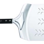 RECTANGURAL PERFORATED ALUMINIUM PIZZA PEEL 33CM. PIAZZA ITALY