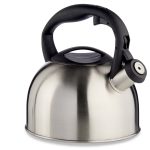 STAINLESS STEEL KETTLE 2.5L WITH PLASTIC HANDLE SUITABLE FOR GAS/ELECTRIC & INDUCTION HOB