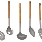 ACACIA SET 5 PIECES SOUP LADLE 30.5 SKIMMER 34.7 SLOTTED SPATULA 35  SPOON 33.7  PASTA SPOON 32.2 KINVARA