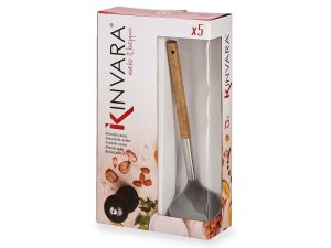 ACACIA SET 5 PIECES SOUP LADLE 30.5 SKIMMER 34.7 SLOTTED SPATULA 35  SPOON 33.7  PASTA SPOON 32.2 KINVARA - Image 3