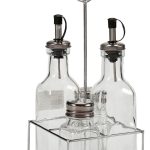 GLASS SET OIL VINEGAR BOTTLES 2 SPICE JARS BASE VIVALTO®