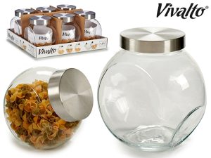 COOKIE GLASS JAR WITH S/S LID 1500ML VIVALTO® - Image 3