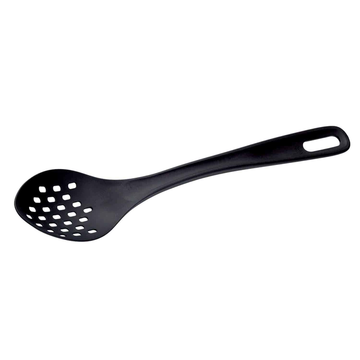 510HoG26N9L._SL1500_.jpg BLACK NYLON PERFORATED SPOON 35CM 20CL PIAZZA ITALY - Image 1
