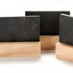 BLACK MINI SLATE BOARD 8CM WITH CHALK8CM SET 3PCS 24,5 x 3 x 7,3 cm KINVARA ®