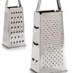 4 SIDES STAINLESS STEEL CHEESE GRATER 23CM FOR ZESTING GRATING SHREDDING & SLICING KINVARA ®