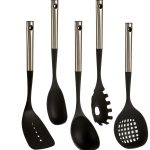 PP SET 5 PIECES SOUP LADLE -SKIMMER -SLOTTED SPATULA - SPOON -PASTA SPOON