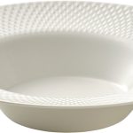 PURITY PLATE DEEP WITH RIM 29CM RELIEF WHITE PORCELAIN BAUSCHER GERMANY