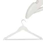 SET WHITE WOODEN HANGERS 3PCS 44CM KIPIT®