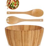 BAMBOO BOWL WITH 2 SPOONS  20 x 20 x 8 cm KINVARA ®