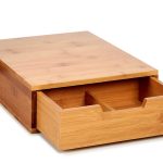 BAMBOO WELCOME TRAY Nespresso WITH DRAWER  30 x 30 x 10 cm KINVARA ®
